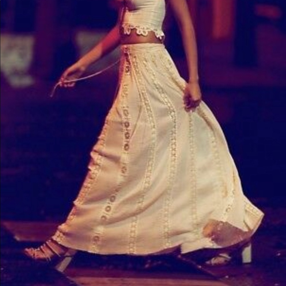 Free People Ribbons Maxi Skirt